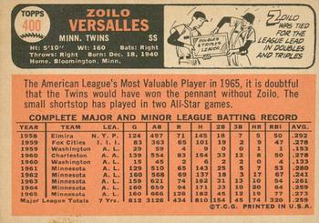 2015 Topps - Topps Originals Buybacks 1966 #400 Zoilo Versalles Back