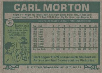 2015 Topps - Topps Originals Buybacks 1977 #24 Carl Morton Back