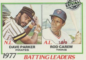 2015 Topps - Topps Originals Buybacks 1978 #201 1977 Batting Leaders (Dave Parker / Rod Carew) Front