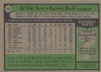 2015 Topps - Topps Originals Buybacks 1979 #662 Kevin Bell Back