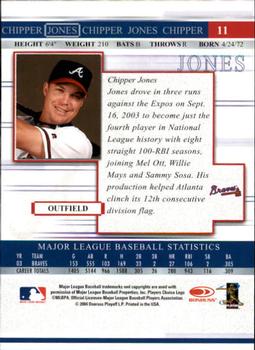 2004 Donruss Timelines #11 Chipper Jones Back