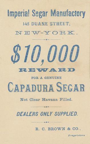 1889 Capadura Cigars Baseball Comics (H804-4) #NNO Where Will You Have Them? Back