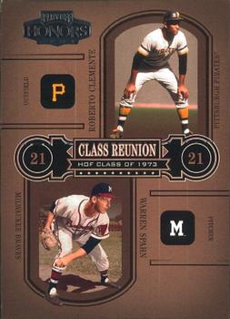 2004 Playoff Honors - Class Reunion #CR-10 Roberto Clemente / Warren Spahn Front