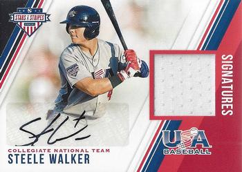 2018 Panini USA Baseball Stars & Stripes - Stars and Stripes Signatures #21 Steele Walker Front