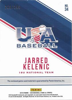 2018 Panini USA Baseball Stars & Stripes - Tools of the Trade #34 Jarred Kelenic Back