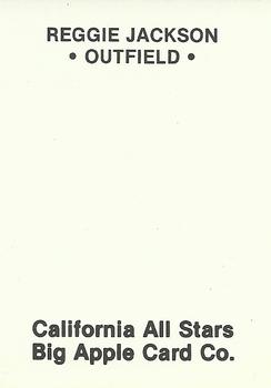 1986 Big Apple California All Stars (Unlicensed) #2 Reggie Jackson Back