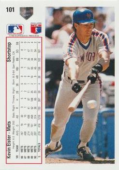 1991 Upper Deck #101 Kevin Elster Back