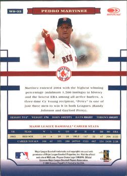 2004 Donruss World Series #WS-33 Pedro Martinez Back