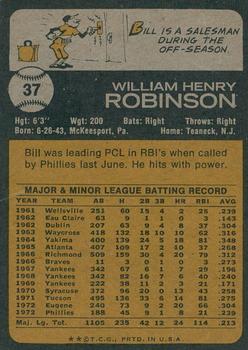 2014 Topps - 75th Anniversary Buybacks 1973 #37 Bill Robinson Back