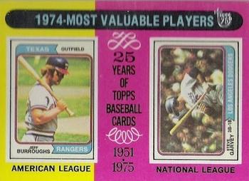 2014 Topps - 75th Anniversary Buybacks 1975 #212 1974 MVPs - Jeff Burroughs / Steve Garvey Front