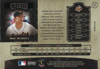 2004 Playoff Prime Cuts II - Century Silver #87 Mike Mussina Back