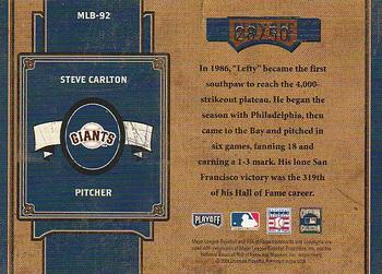 2004 Playoff Prime Cuts II - MLB Icons #MLB-92 Steve Carlton Back