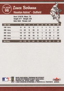 2004 Fleer Tradition #98 Lance Berkman Back