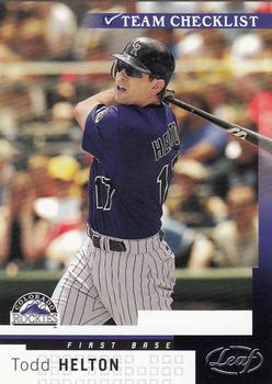 2004 Leaf #290 Todd Helton Front