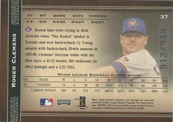 2004 Playoff Prime Cuts #37 Roger Clemens Back