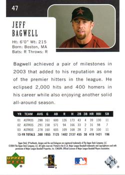 2004 SP Authentic #47 Jeff Bagwell Back