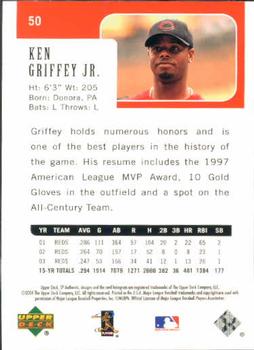 2004 SP Authentic #50 Ken Griffey Jr. Back