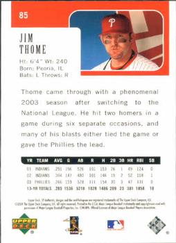 2004 SP Authentic #85 Jim Thome Back