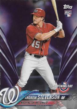 2018 Topps Opening Day - Purple #135 Andrew Stevenson Front