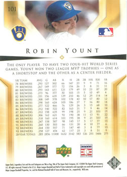 2004 SP Legendary Cuts #101 Robin Yount Back
