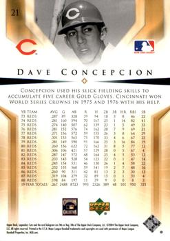 2004 SP Legendary Cuts #21 Dave Concepcion Back