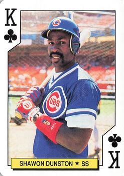 1992 U.S. Playing Card Co. Chicago Cubs Playing Cards #K♣ Shawon Dunston Front