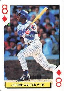 1992 U.S. Playing Card Co. Chicago Cubs Playing Cards #8♦ Jerome Walton Front