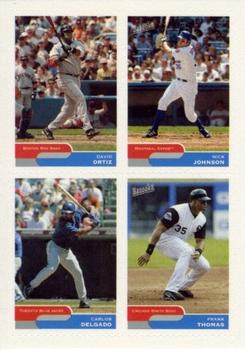 2004 Bazooka - 4-on-1 Stickers #11 Nick Johnson / David Ortiz / Frank Thomas / Carlos Delgado Front