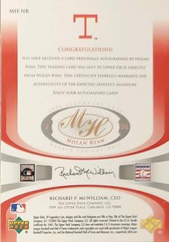 2004 SP Legendary Cuts - Marked for the Hall Autos #MH-NR Nolan Ryan Back