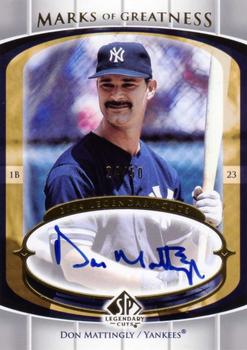 2004 SP Legendary Cuts - Marks of Greatness Autos #MG-MA Don Mattingly Front