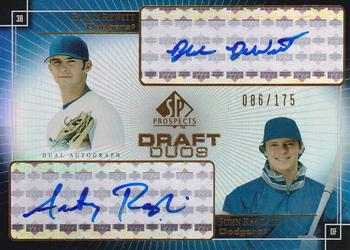 2004 SP Prospects - Draft Duos Dual Autographs #DD-DR Blake Dewitt / John Raglani Front