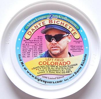 1999 FroZsnack's Highscreamers Lids - Blue Lid #NNO Dante Bichette Front