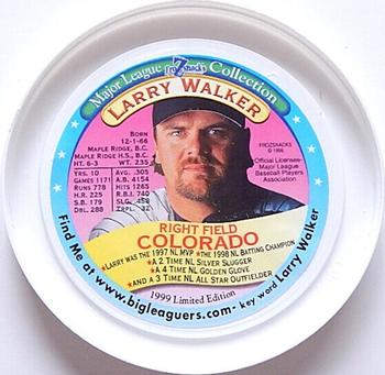 1999 FroZsnack's Highscreamers Lids - Blue Lid #NNO Larry Walker Front