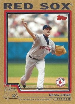 2004 Topps - Gold #194 Derek Lowe Front