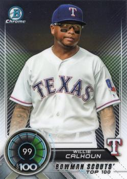 2018 Bowman - Bowman Chrome Scouts' Top 100 #BTP-99 Willie Calhoun Front