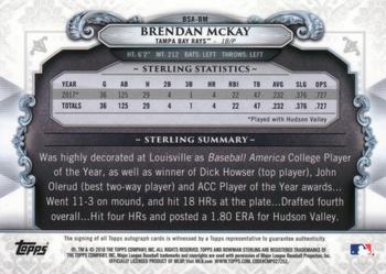 2018 Bowman - Bowman Sterling Continuity Autographs #BSA-BM Brendan McKay Back