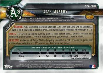 2018 Bowman - Chrome Prospect Autographs #CPA-SMU Sean Murphy Back