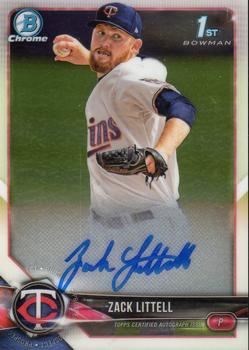 2018 Bowman - Chrome Prospect Autographs #CPA-ZL Zack Littell Front