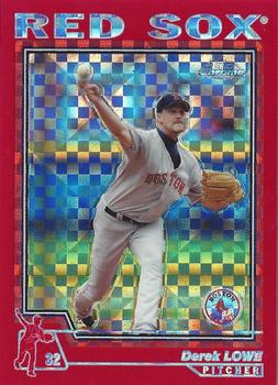 2004 Topps Chrome - Red X-Fractors #194 Derek Lowe Front