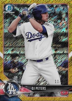2018 Bowman - Chrome Prospects Gold Shimmer Refractor #BCP31 DJ Peters Front