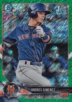 2018 Bowman - Chrome Prospects Green Refractor #BCP72 Andres Gimenez Front