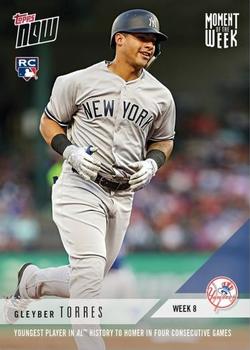 2018 Topps Now Moment of the Week #MOW-8 Gleyber Torres Front