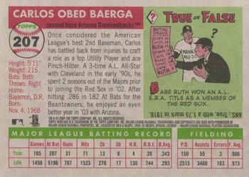 2004 Topps Heritage #207 Carlos Baerga Back