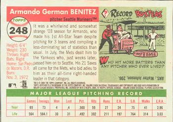 2004 Topps Heritage #248 Armando Benitez Back