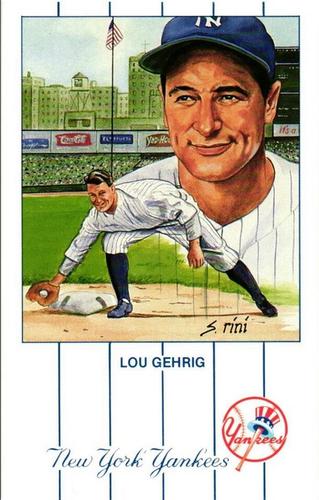 1989 Historic Limited Editions Lou Gehrig Postcards #6 Lou Gehrig Front