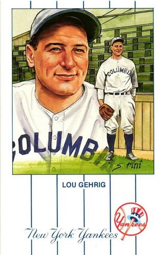 1989 Historic Limited Editions Lou Gehrig Postcards #8 Lou Gehrig Front