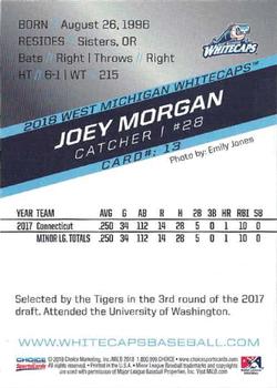 2018 Choice West Michigan Whitecaps #13 Joey Morgan Back