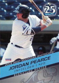 2018 Choice West Michigan Whitecaps #15 Jordan Pearce Front
