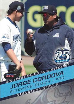 2018 Choice West Michigan Whitecaps #29 Jorge Cordova Front