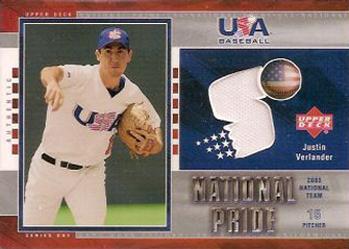 2004 Upper Deck - National Pride Uniforms Series One #USA5 Justin Verlander Front